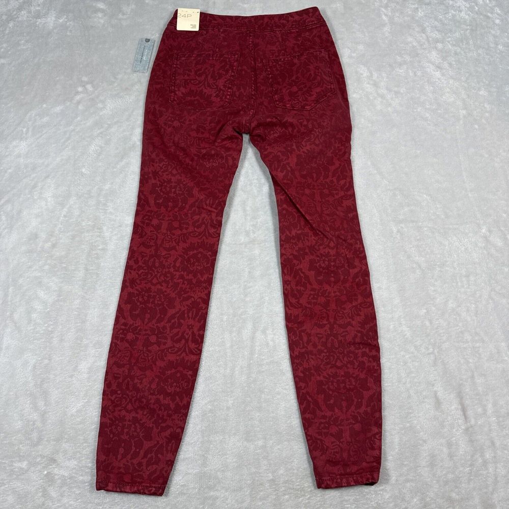 NWT $128 Anthropologie Pilcro High-Rise Denim Legging Women's Sz‎ 24P Raspberry - Picture 5 of 11